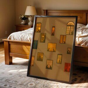 Minimalist Window Silhouette Wall Art Print